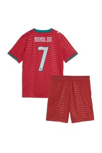 Portugali Cristiano Ronaldo #7 Jalkapallovaatteet Lasten Kotipeliasu MM-kisat 2026 Lyhythihainen (+ Lyhyet housut)